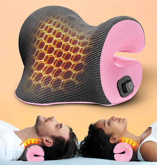 3s Heated Neck Stretcher for Pain Relief, Graphene Heating Pad, Odorless Neck Cloud Cervical Trac... | Amazon (US)