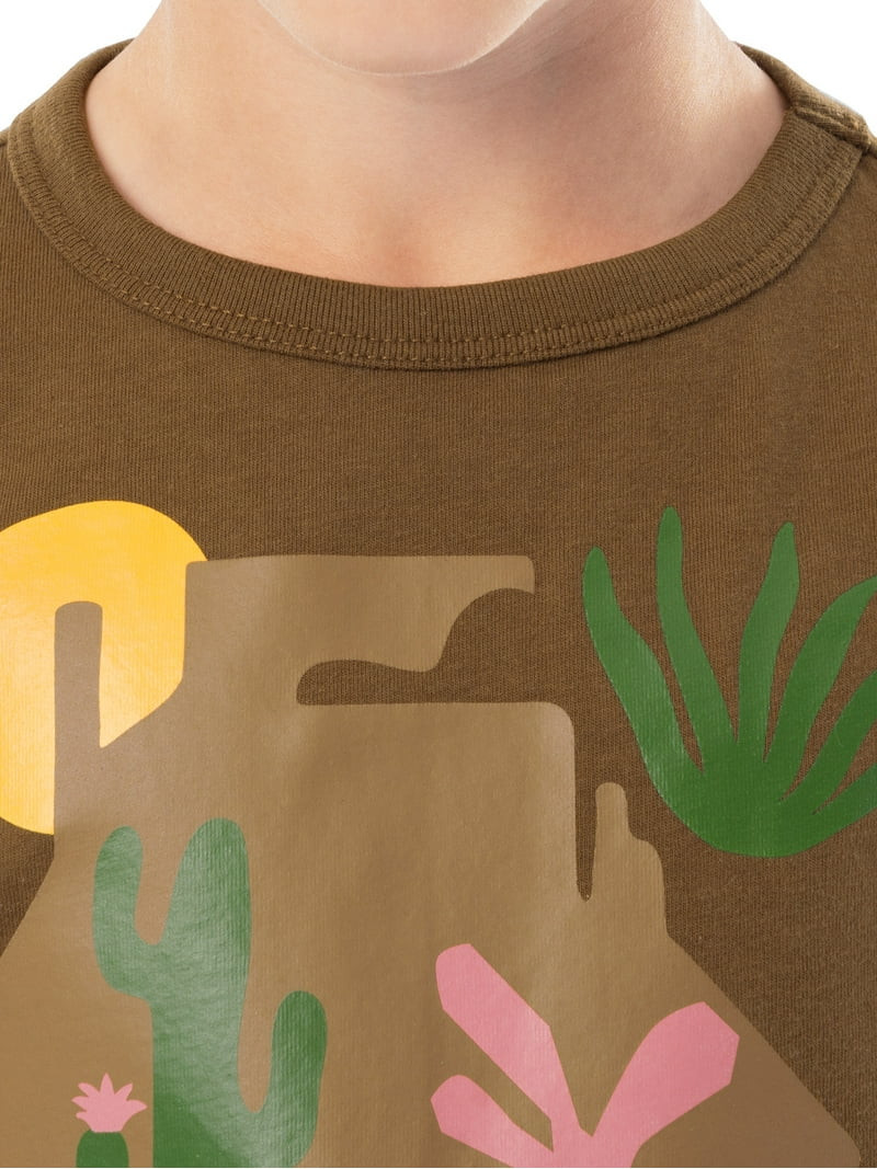 Wonder Nation Boy's Short Sleeve Elevated Graphic T-Shirt 2-Pack, Sizes 4-18 | Walmart (US)