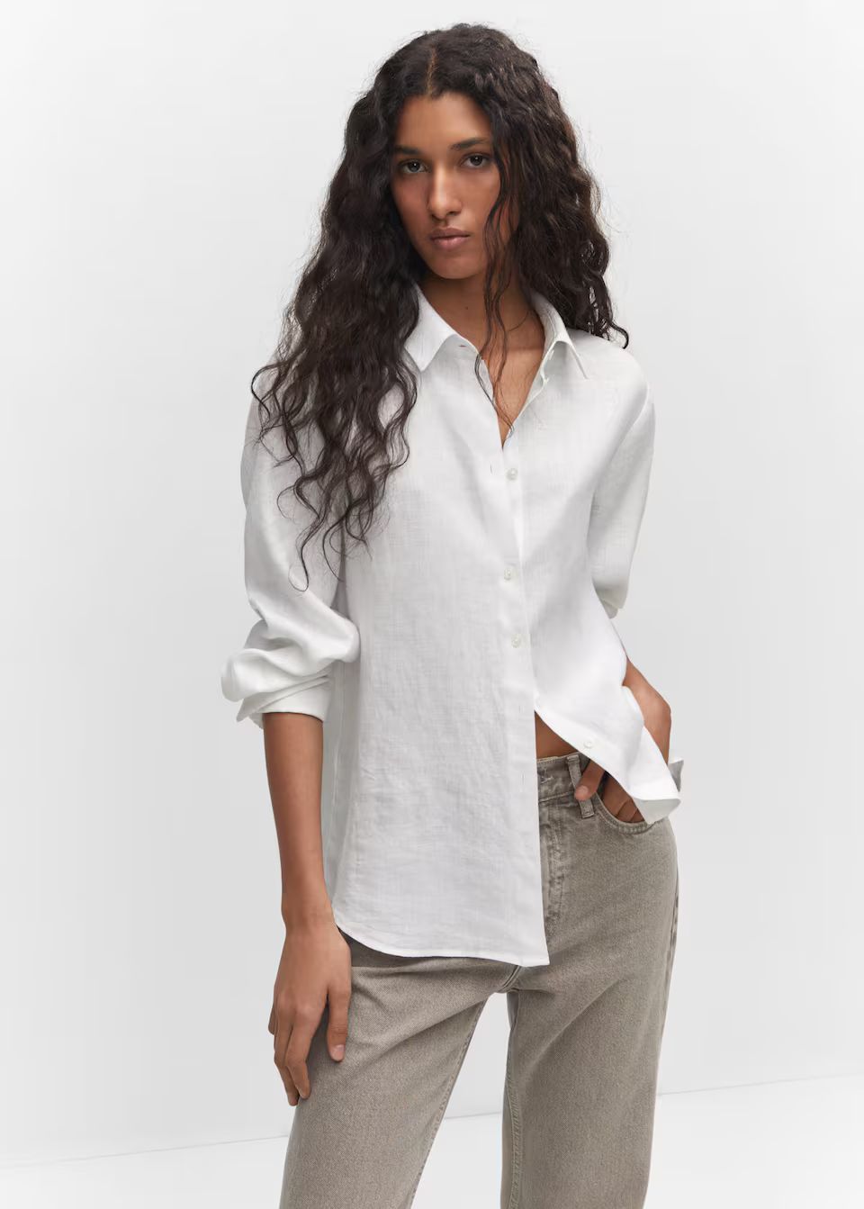 Linen 100% shirt | MANGO (US)