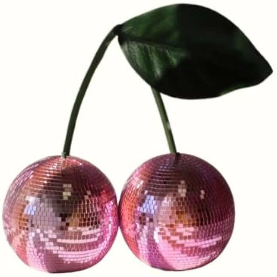 Disco Cherries for Apartment and Home Decor Groovy Decor Cherry Disco Balls Red and Pink Fruit Di... | Amazon (US)