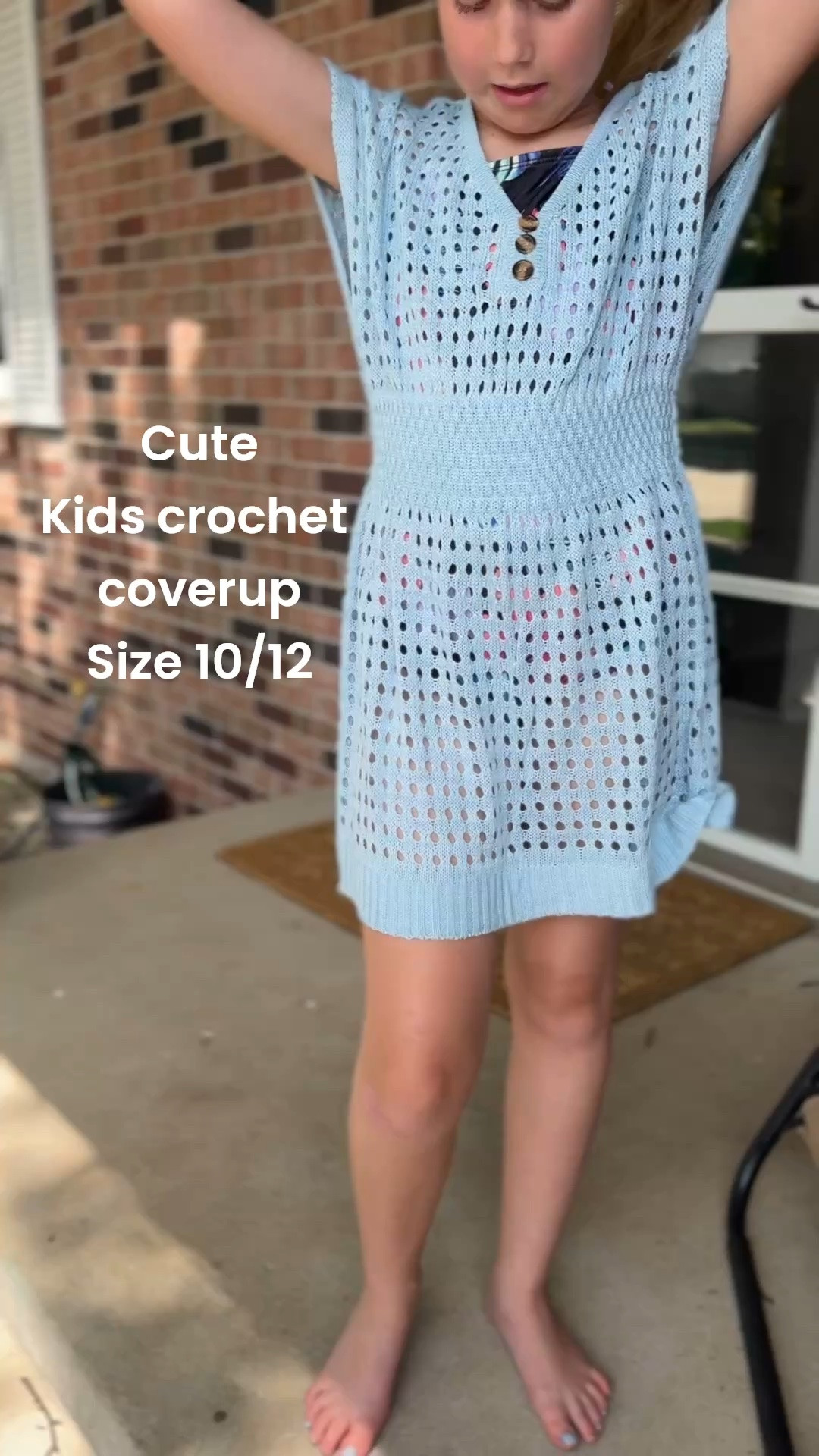 Kids fashion finds this cute swimsuit coverup for kids is darling and such nice quality!!! #kidsfashion #girlsclothing