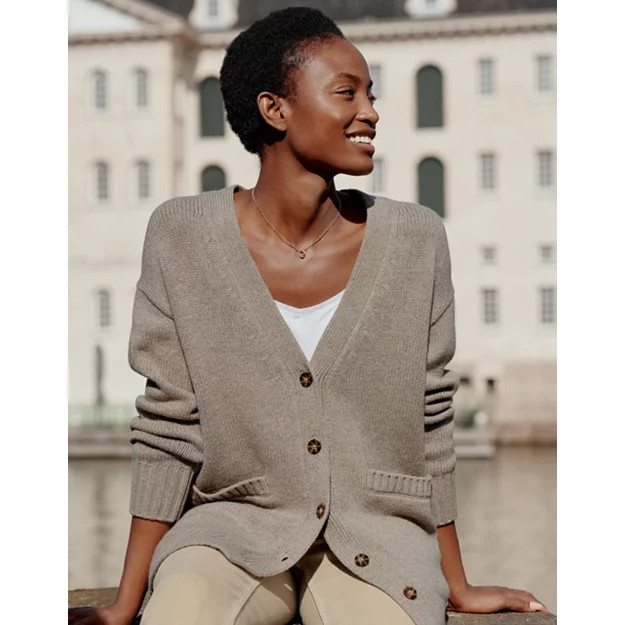 Oversized Boyfriend Cardigan With Wool | Jumpers & Cardigans | The  White Company | The White Company (UK)