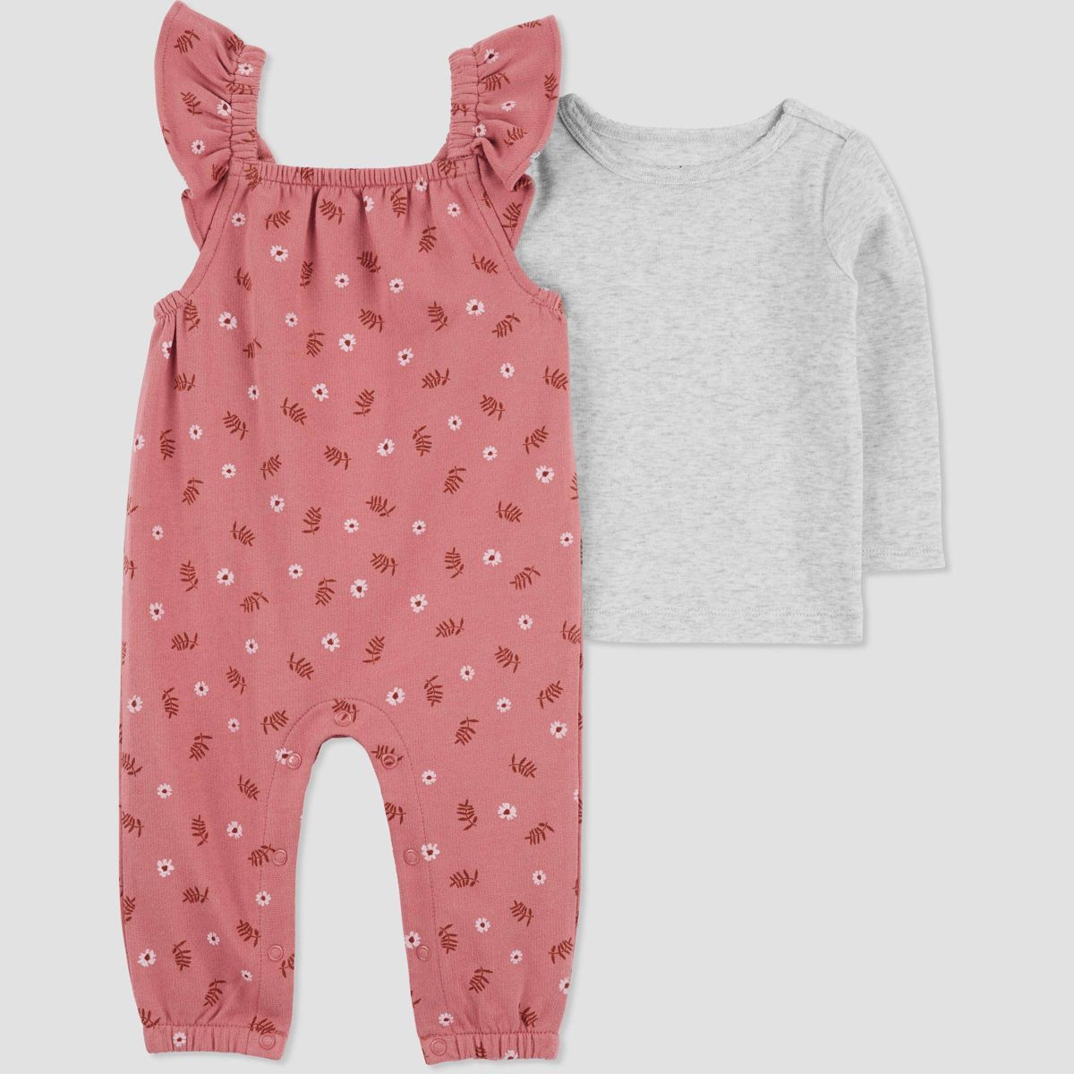 Carter's Just One You®️ Baby Girls' Floral Top & Overalls Set - Rose Pink | Target