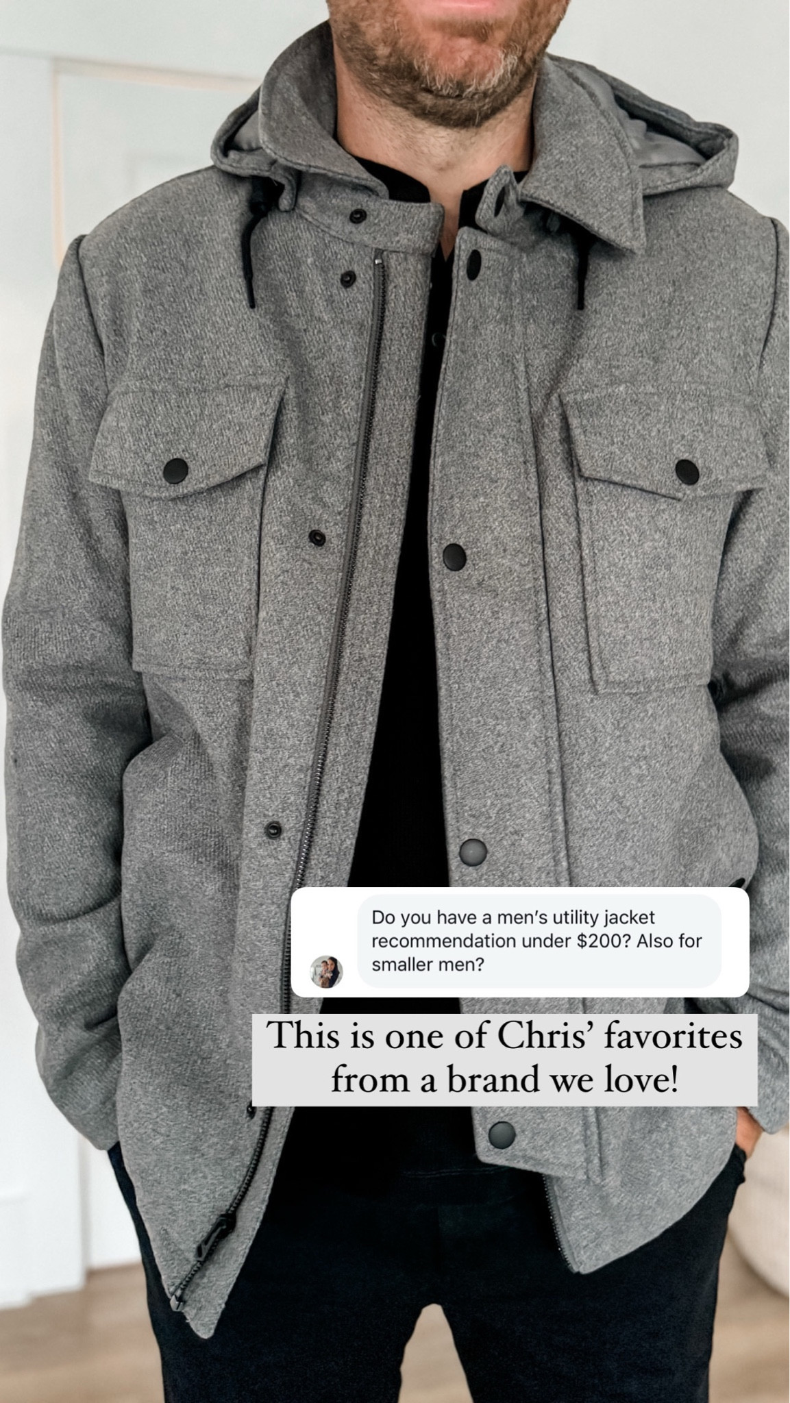 The grey is sold out, but the black is still available & on sale for $100! 

Loverly Grey, gift ideas for him, men’s gifts, men’s jackets, men’s coats

#LTKGiftGuide #LTKMens