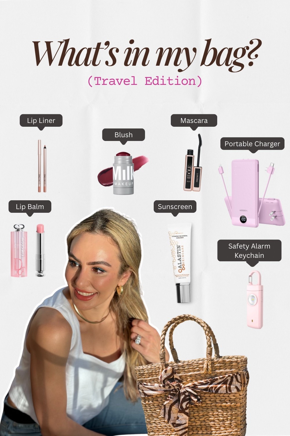 ✨ What’s In My Bag: Travel Edition ✈️
These are the ride-or-die essentials I never leave for a trip without — from beauty to battery backup.

✔️ My go-to SPF for glowing, protected skin
✔️ Personal wellness must-haves (hello, hydration + protection!)
✔️ Compact beauty saviors that keep me fresh on the go
✔️ A lifesaver battery that charges ALL my devices (because low battery isn’t an option 🪫➡️🔋)

Whether you’re hopping on a plane or heading out for the weekend, these picks have you covered from wheels up to wind-down.

#LTKTravel #LTKSeasonal #LTKBeauty