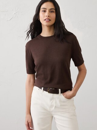 Forever Short-Sleeve Sweater | Banana Republic Factory