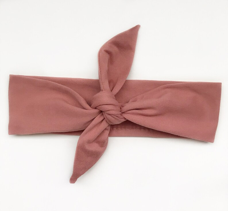 Personalized Light Mauve Pink Tie Headband | Etsy (US)