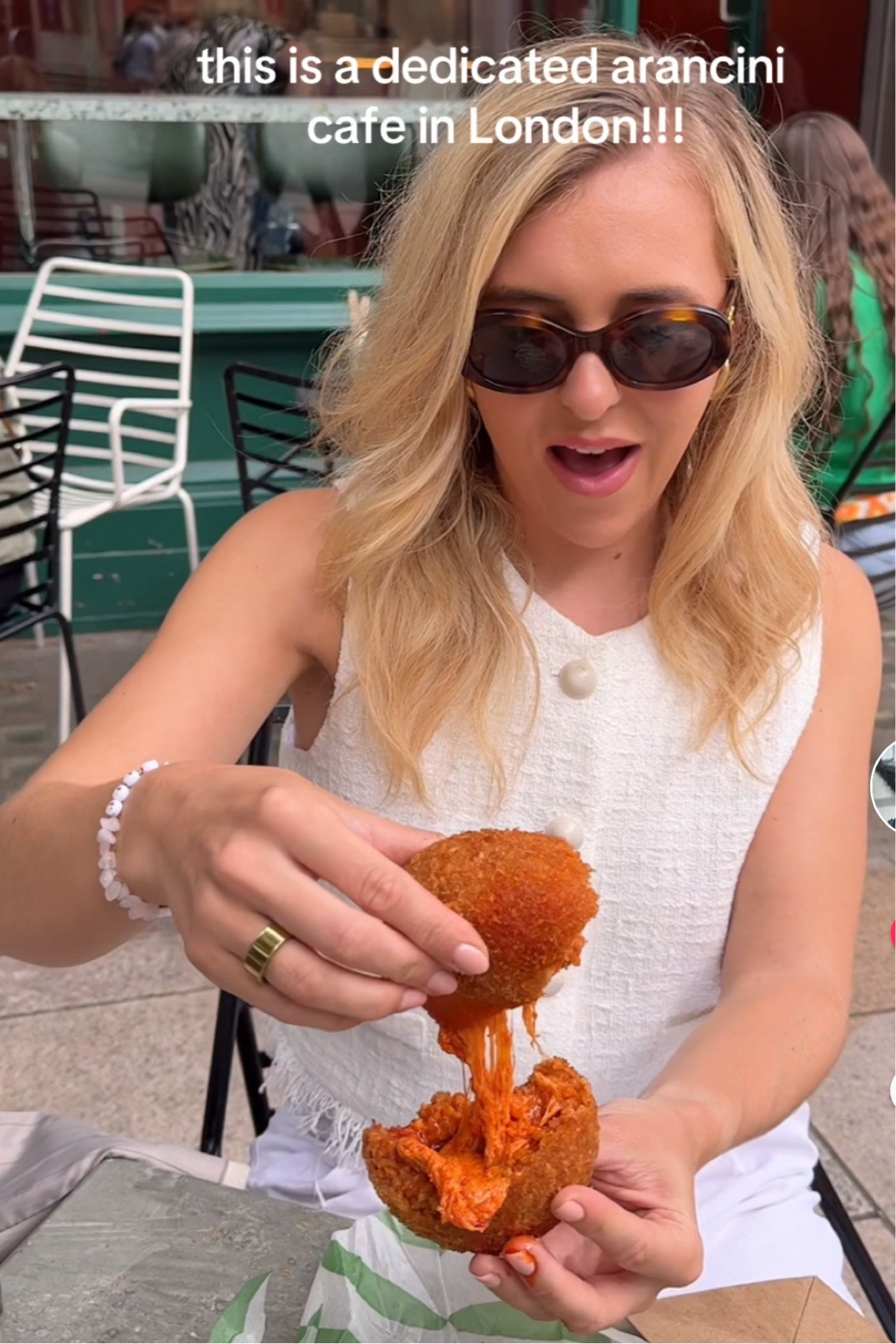 White top - waist coat - waistcoat top - white boucle top - white button up top - celine sunglasses - celine triomphe sunglasses - oval sunglasses - riverisland - boucle waistcoat - 

#LTKsummer #LTKuk #LTKeurope