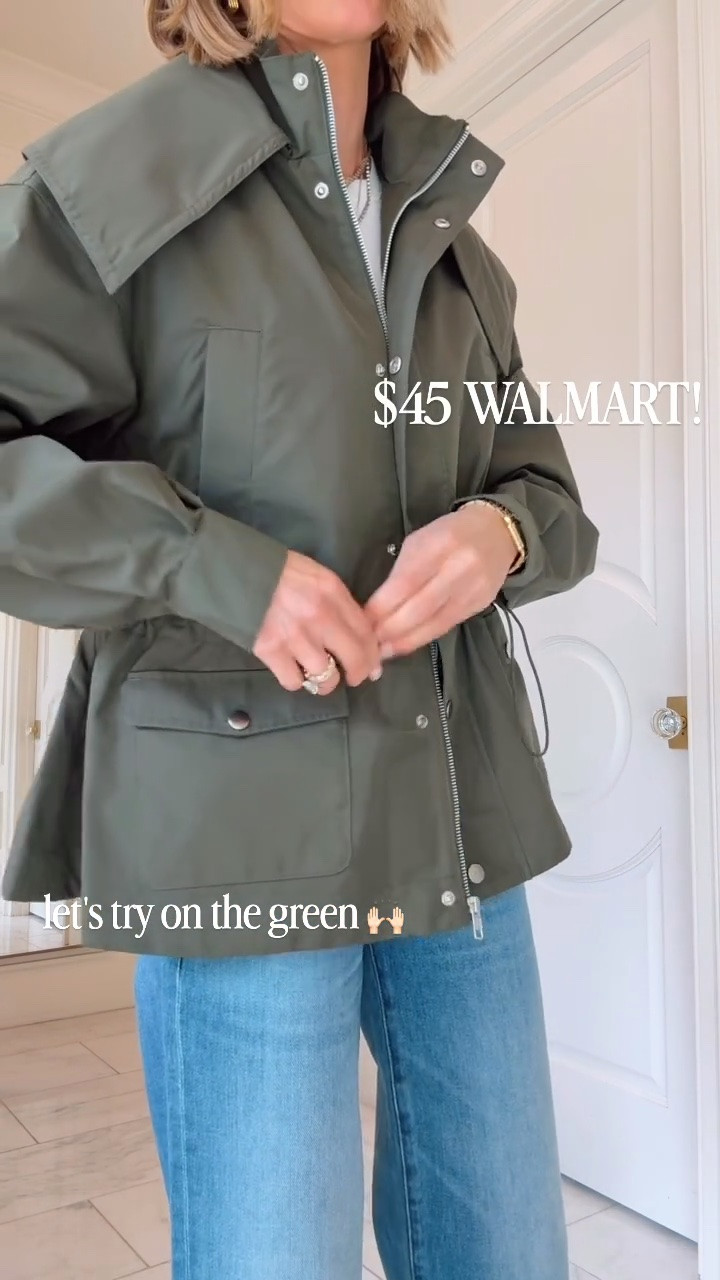 This Walmart jacket cinches and is under $50!! Such a great find. I'm wearing size small

#LTKootd #LTKSeasonal #LTKOver40