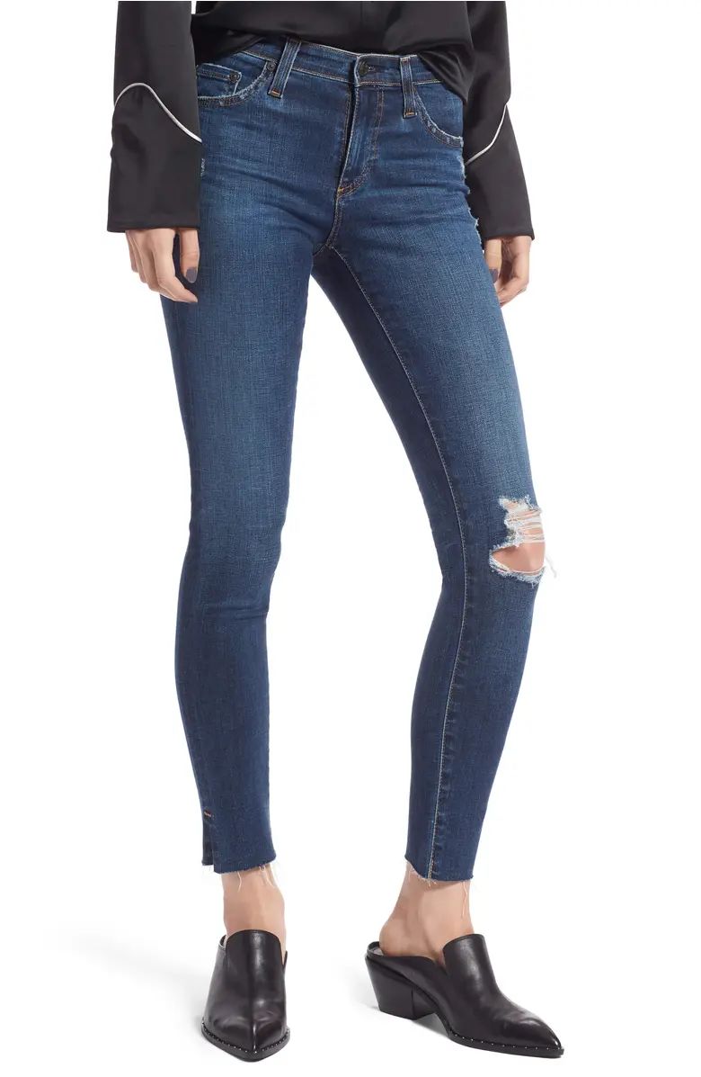 AG The Legging Ripped Ankle Skinny Jeans (4 Years Lucid Quartz) | Nordstrom