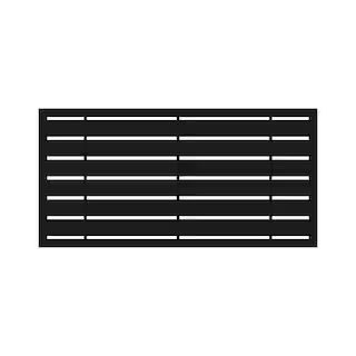 Barrette Outdoor Living 2 ft. x 4 ft. Boardwalk Black Polypropylene Decorative Screen Panel 73042... | The Home Depot