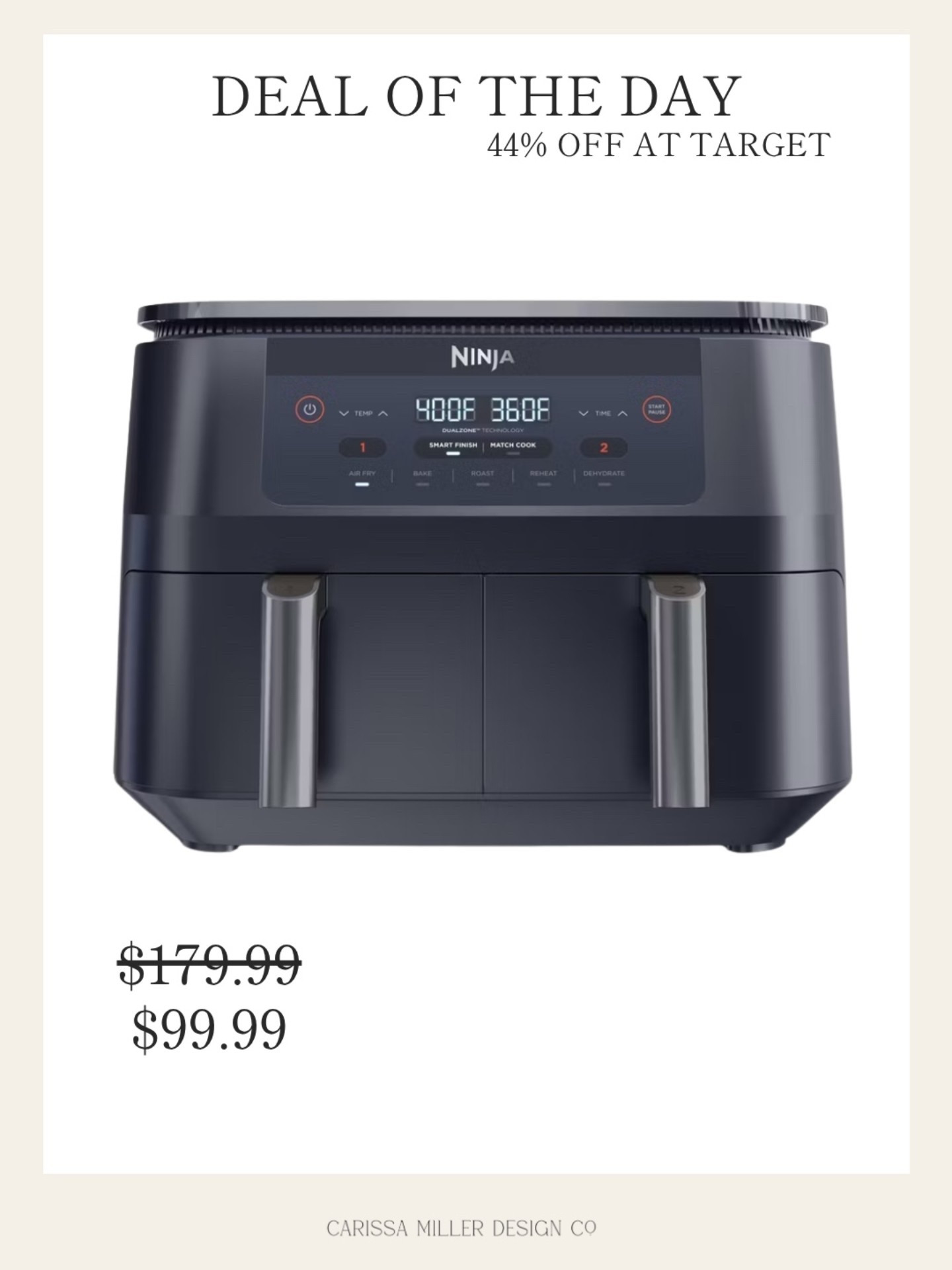 This air frier is on sale right now at Target. Such a good deal!
