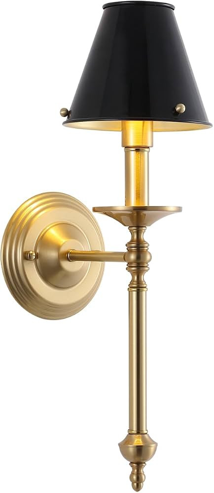 Modern Wall Sconce Industrial Mid Century Bathroom Vanity Wall Light Brushed Brass Finished Frame... | Amazon (US)