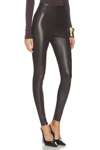Faux Leather Legging in Espresso | Revolve Clothing (Global)