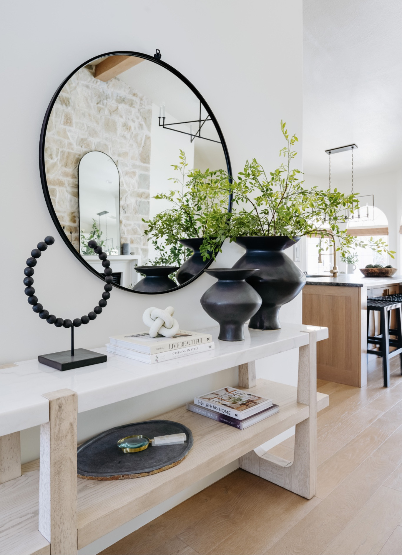 Entry inspo! And don’t forget this favorite ever console table is an extra 20% off today with code “SAVE20”. It’s real marble and sooo stunning! So happy with the design and the quality!!! 

#entryway #console #mirror #homedecor #sale #couponcode 