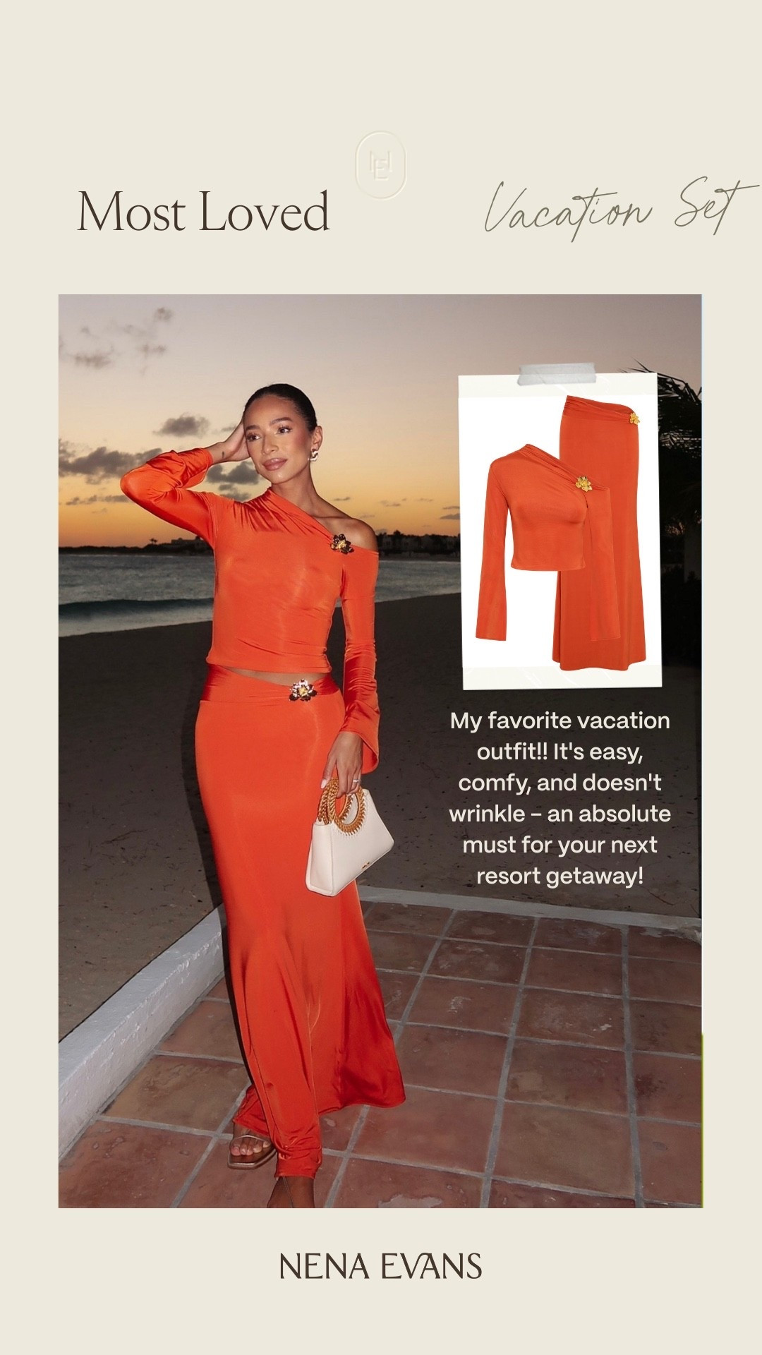 30% OFF my favorite vacation outfit - It's easy, comfy, and doesn't wrinkle - an absolute must for your next resort getaway! 🧡 Wearing size XS top and XS skirt Resortwear Dinner outfit Matching set Spring break Date night outfit Beach outfit

#LTKTravel #LTKSeasonal