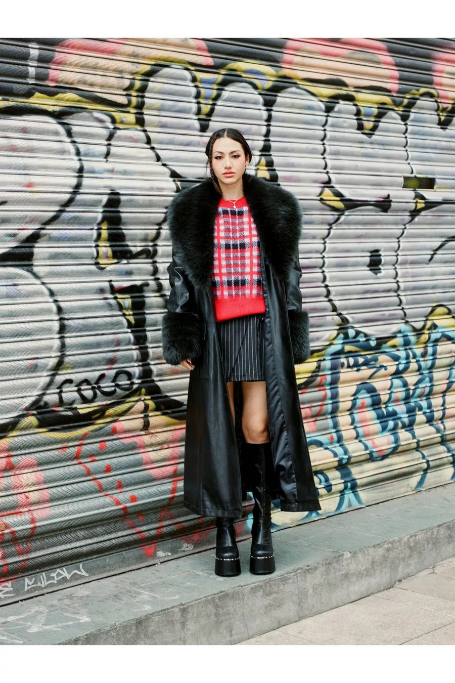 Fur Trim Belted Faux Leather Coat | Nasty Gal UK (+IE)