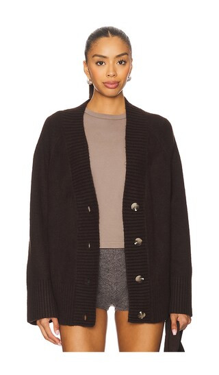 Miller Oversized Cardigan in Coffee Bean | Revolve Clothing (Global)