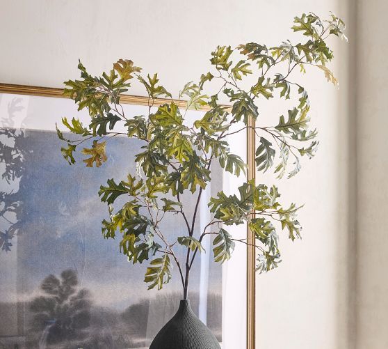 Faux Green Turning Oak Branch | Pottery Barn (US)