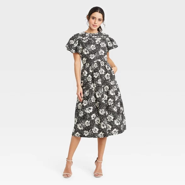 Women's Flutter Short Sleeve A-Line Dress - Who What Wear™ | Target
