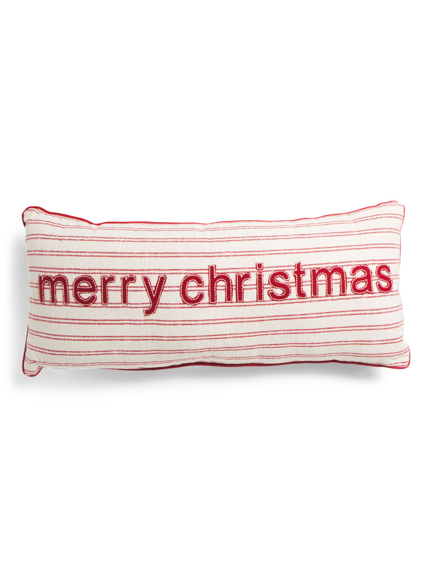 14x32 Merry Christmas Stripe Pillow | TJ Maxx