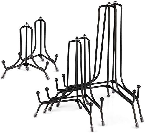 Amazon.com: Mocoosy 6 Pack 3 Size Upgraded Anti-Slip Plate Stands for Display, Black Iron Easel P... | Amazon (US)