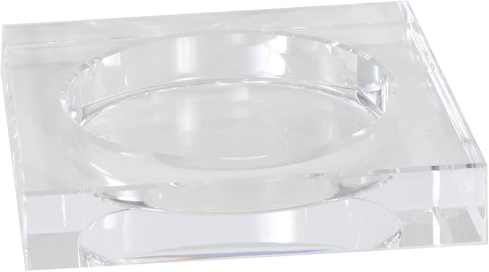 Crystal Candle Dish — by Alice Lane Home Collection — Size Small — Clear K9 Crystal Design ... | Amazon (US)