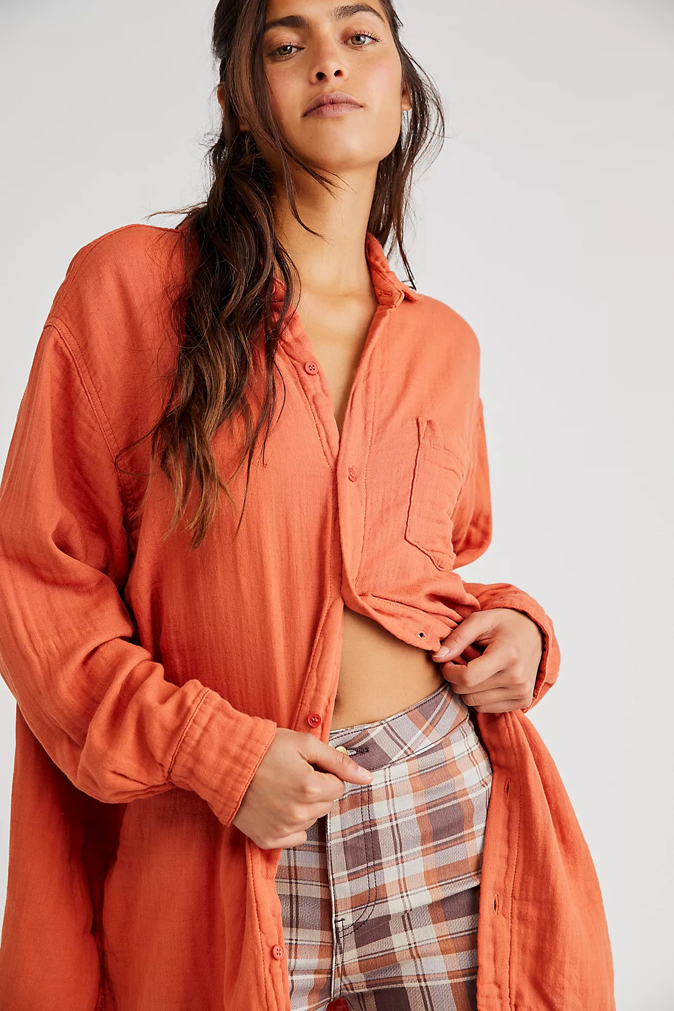 CP Shades Marella Double Cloth Buttondown Shirt | Free People (Global - UK&FR Excluded)