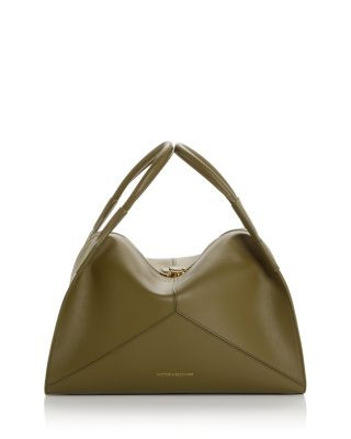 Victoria Beckham Victoria Plie Medium Leather Top Handle Bag | Bloomingdale's (US)