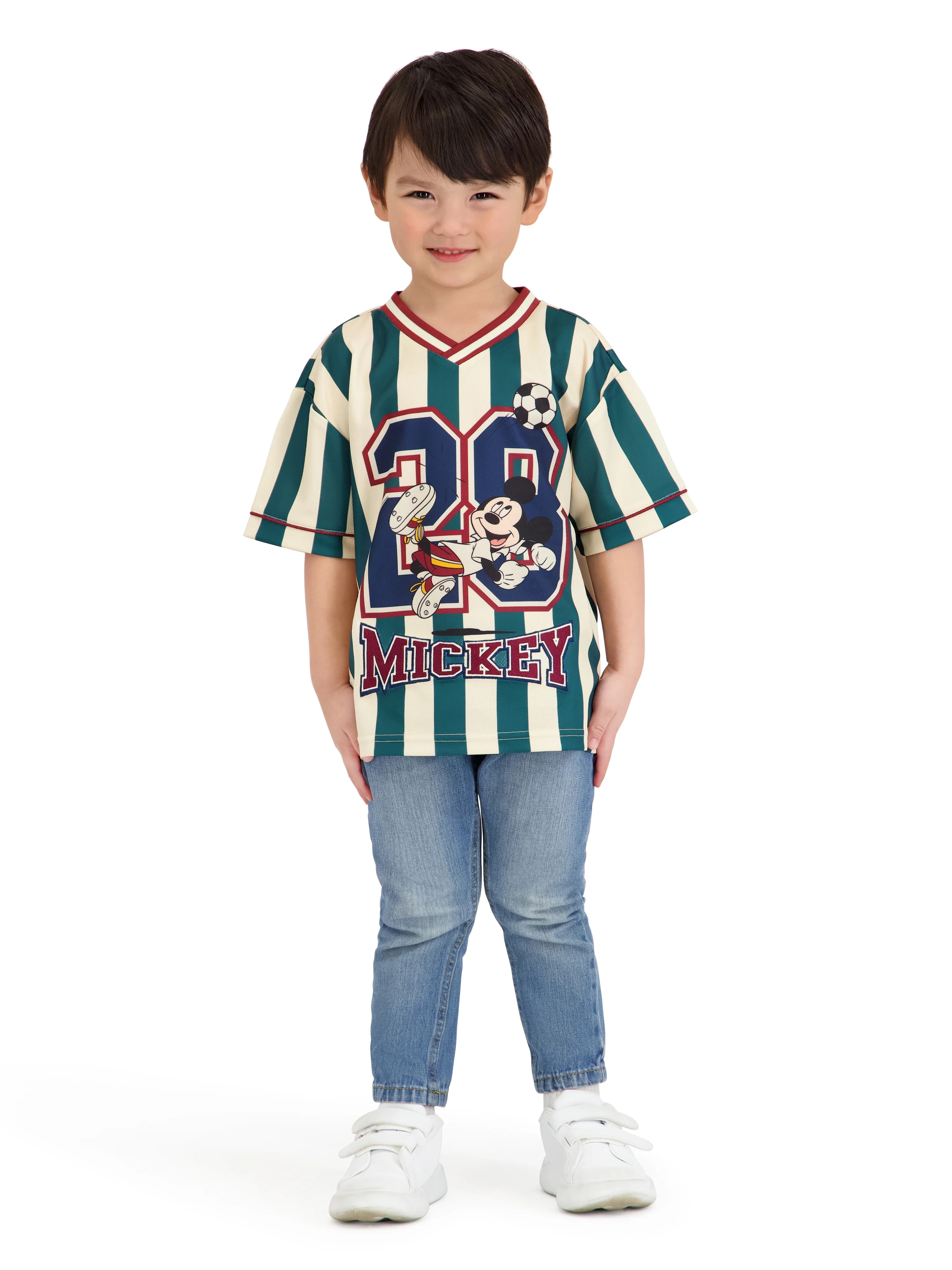 Mickey Mouse Toddler Boy Short Sleeve Jersey, Sizes 12 Months-5T | Walmart (US)