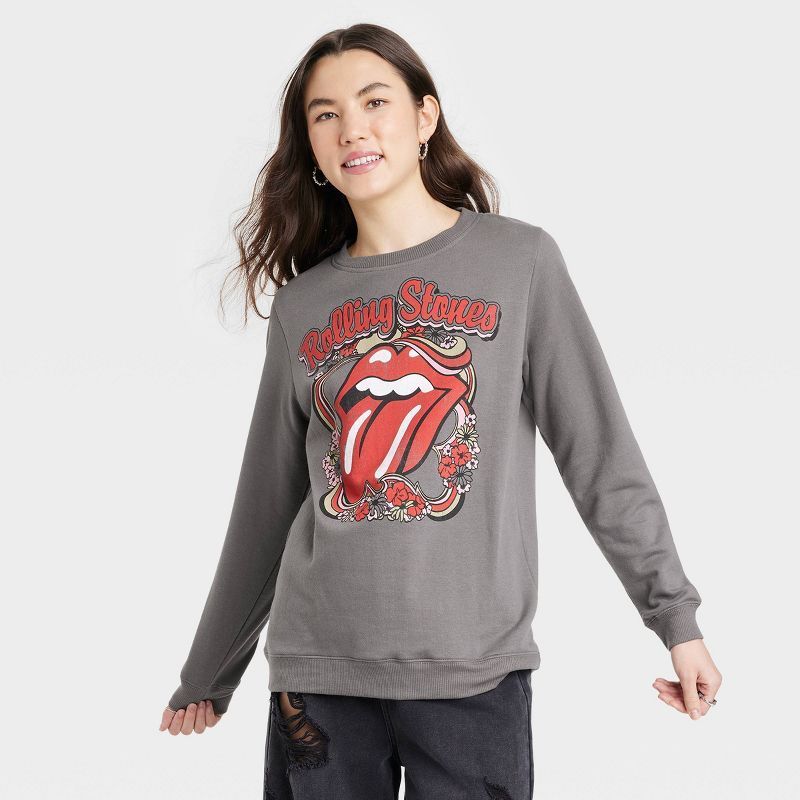 Women's The Rolling Stones Valentine's Day Graphic Sweatshirt - Black | Target