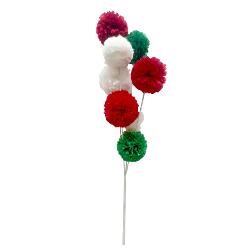 The Elf on the Shelf® Red, Green & White Pom-Pom Spray, 24" | At Home