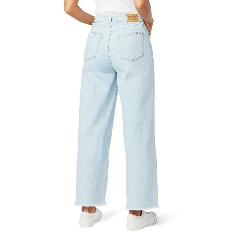 Signature by Levi Strauss & Co. Women's Heritage High-Rise Wide Leg Jeans - Walmart.com | Walmart (US)