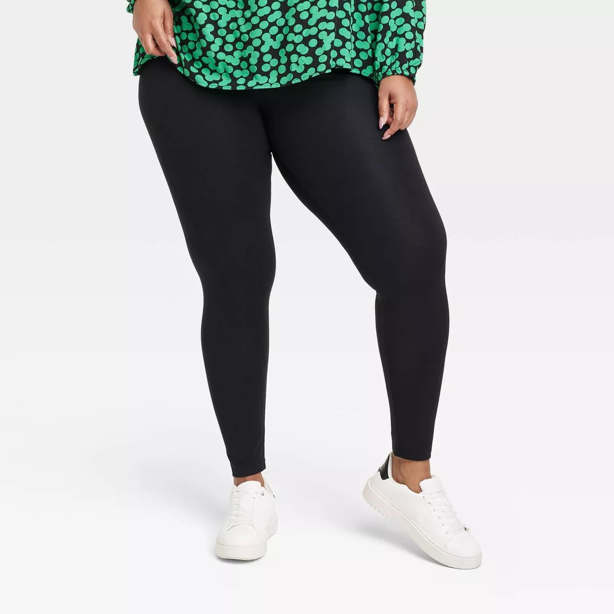 Women's High-Waisted Slim Fit Leggings - Ava & Viv™ Black | Target