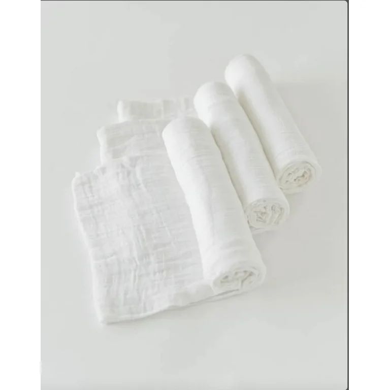 Willow & Willard 100% Organic Cotton Muslin Infant Swaddle Blanket, White (Set of 3) Boy or Girl | Walmart (US)