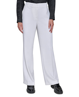 KARL LAGERFELD PARIS Women's Bootcut High-Rise Pants - Macy's | Macy's