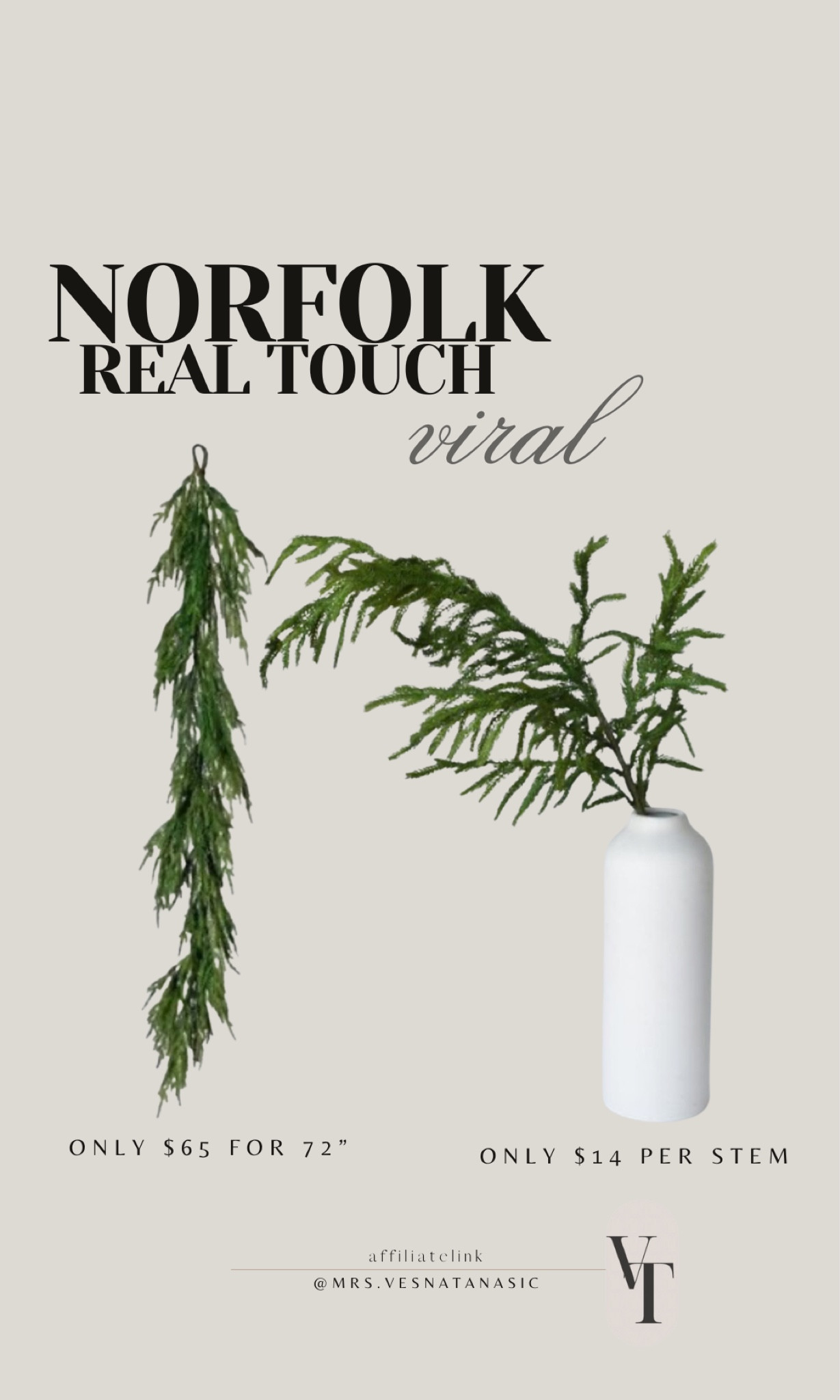 Norfolk pine real touch garland and stems just arrived! These are incredible price! 

#LTKSaleAlert #LTKHome #LTKSeasonal