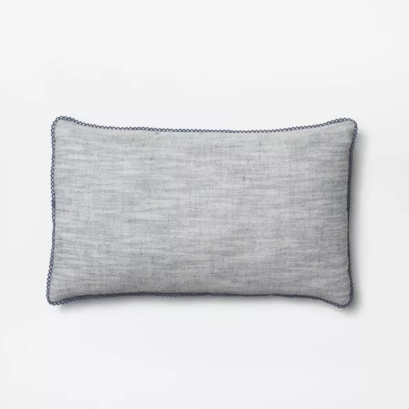 Chambray Throw Pillow with Lace Trim - Threshold™ designed with Studio McGee | Target