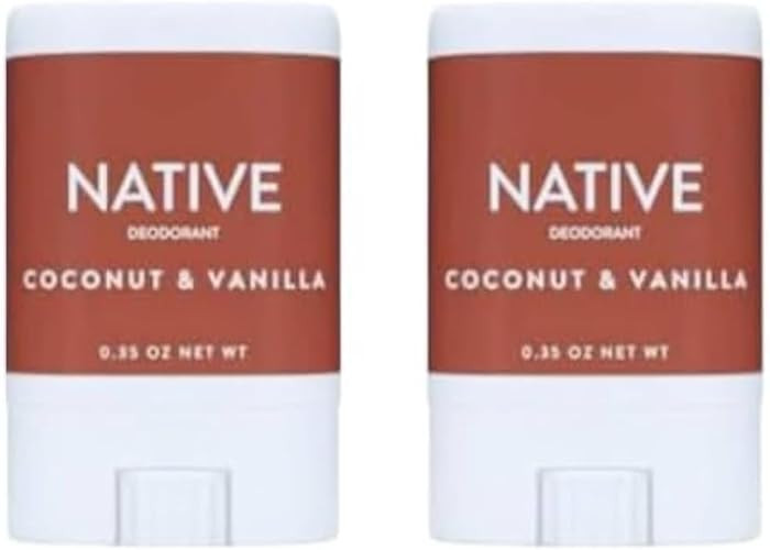 Deodorant Mini Travel Size Coconut & Vanilla - (Aluminum Free, Phthalate Free) pack of 2 | Amazon (US)