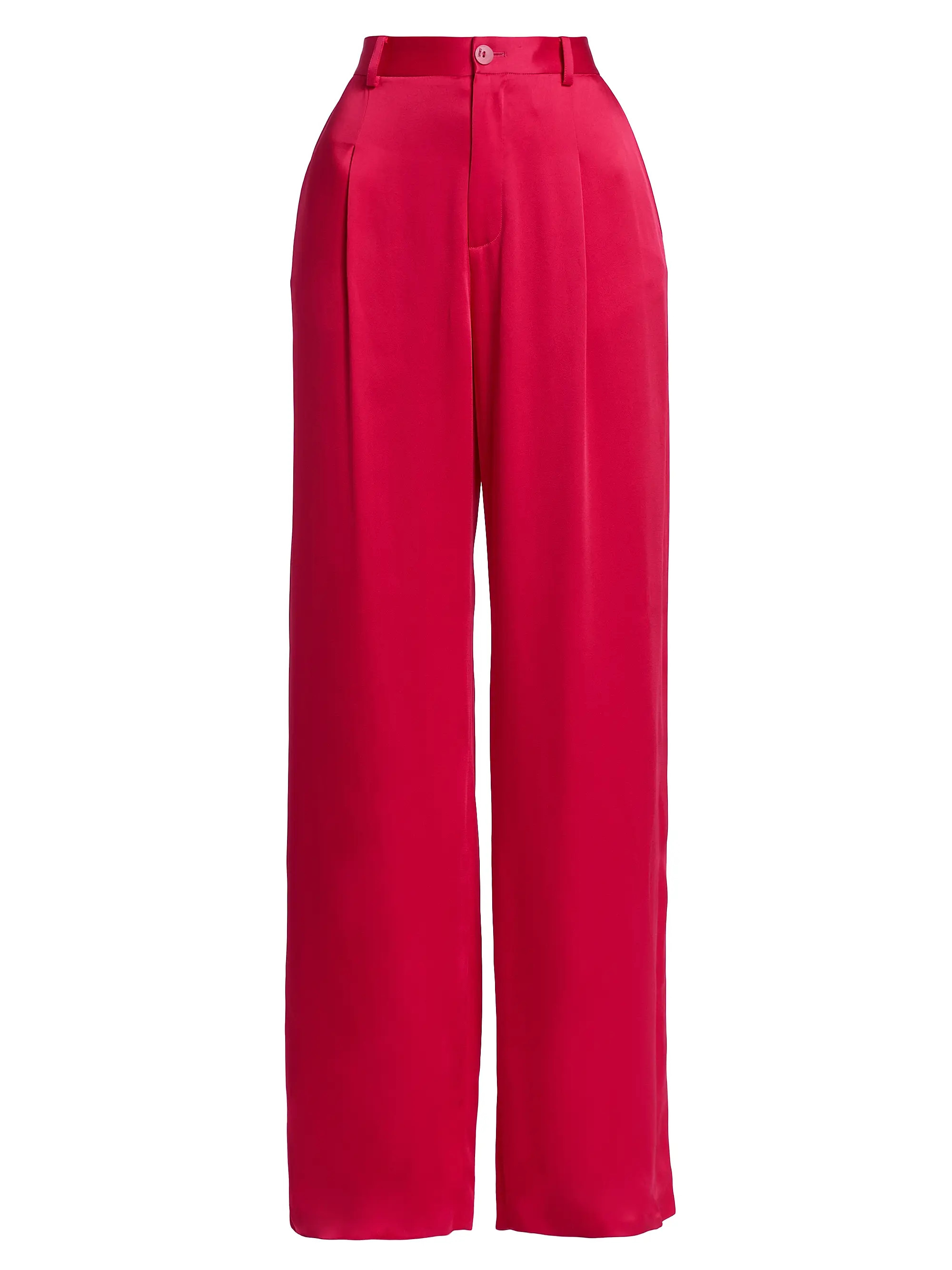 Shop LaPointe Doubleface Satin Pleated Pants | Saks Fifth Avenue | Saks Fifth Avenue