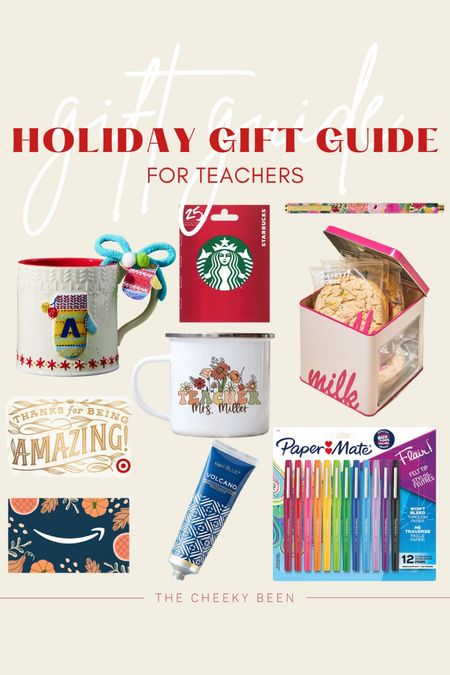 Holiday gift guide for the teachers. Grab a gift card for their favorite place, the cutest mug, my favorite sharpie pens, and more! 

#LTKHoliday #LTKSeasonal #LTKGiftGuide
