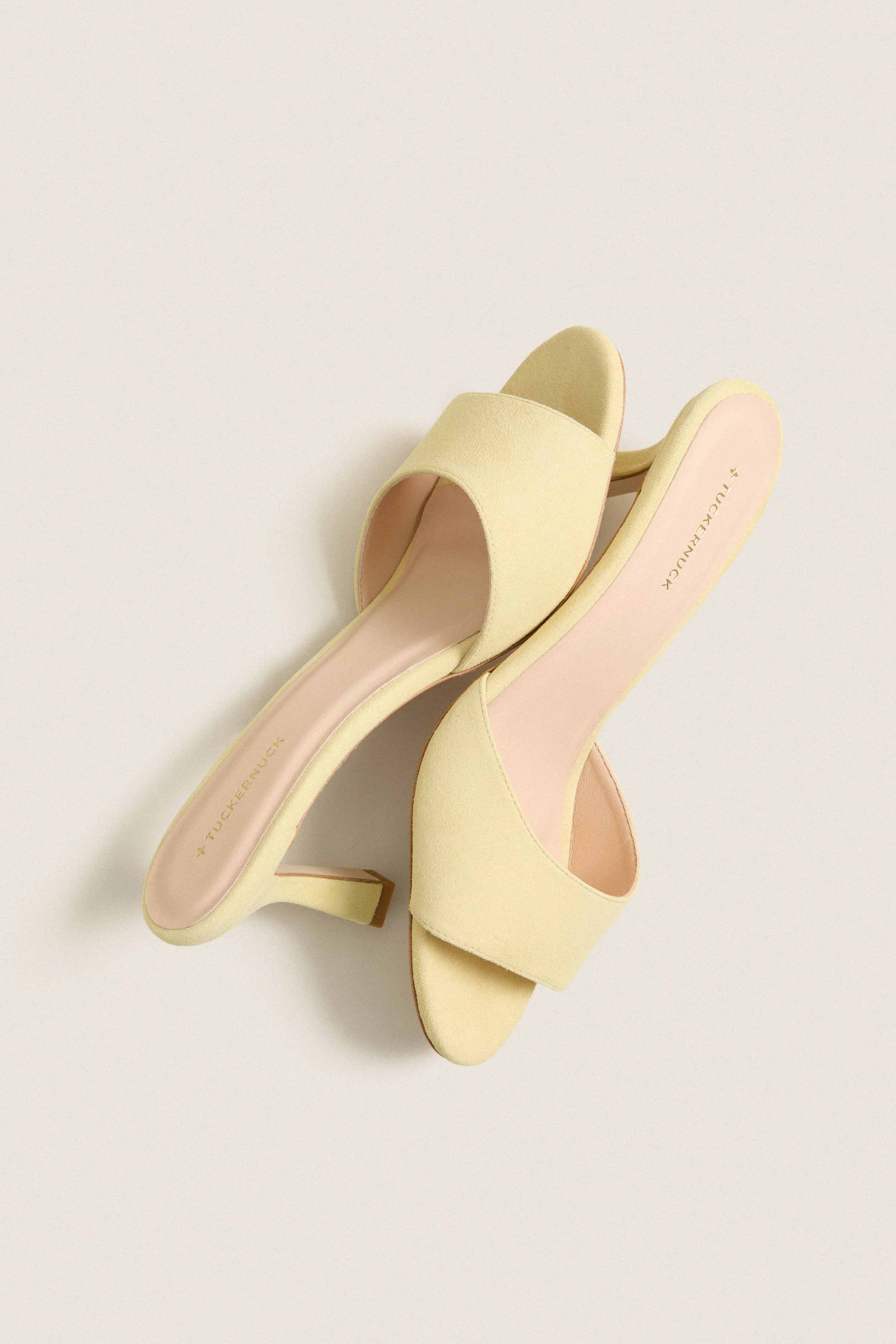 Butter Yellow Suede Sky Heels | Tuckernuck (US)