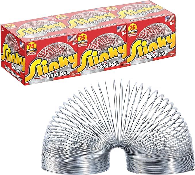 The Original Slinky Walking Spring Toy, 3-Pack Metal Slinky, Fidget Toys, Party Favors and Gifts,... | Amazon (US)