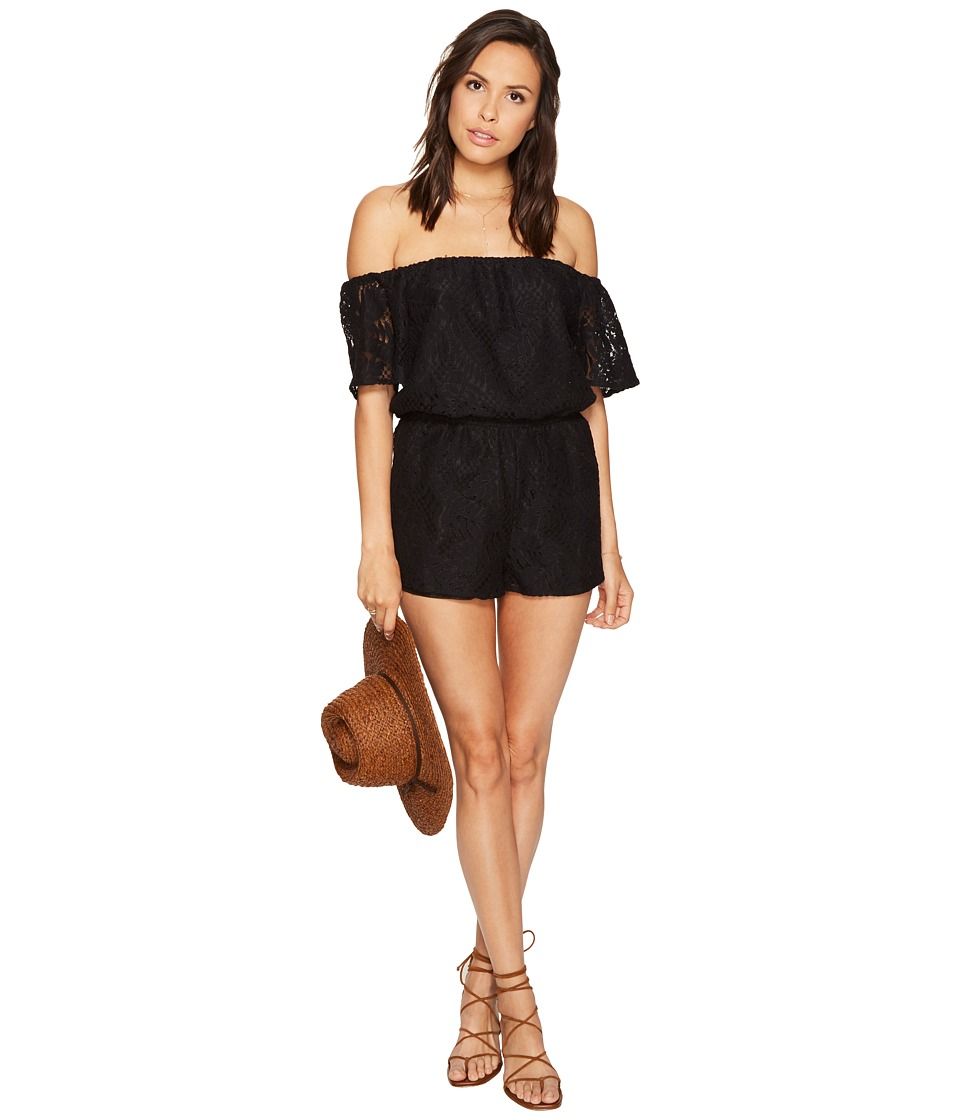 BB Dakota - Haidyn Lace Romper (Black) Women's Jumpsuit & Rompers One Piece | Zappos