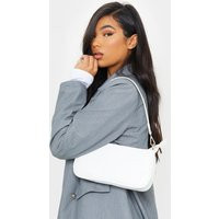 White Croc Shoulder Bag | PrettyLittleThing CAN