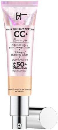 Amazon.com: IT Cosmetics Your Skin But Better CC+ Cream Illumination, Light Medium (C) - Color Co... | Amazon (US)