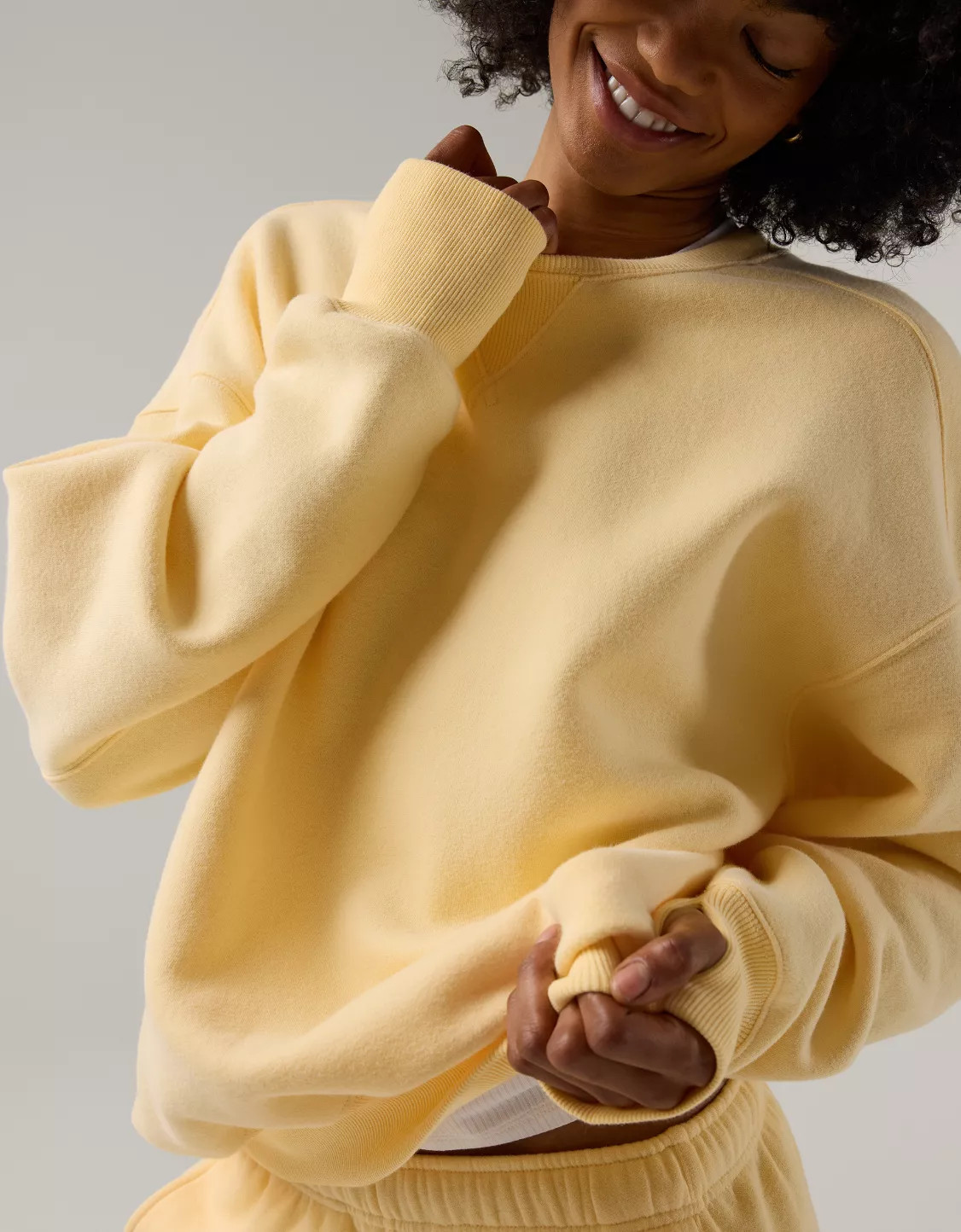 OFFLINE By Aerie Cloud Fleece Oversized Crewneck | American Eagle Outfitters (US & CA)