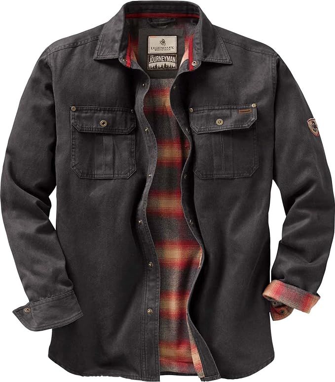 Legendary Whitetails Men's Journeyman Shirt Jacket, Flannel Lined Shacket for Men, Water-Resistan... | Amazon (US)
