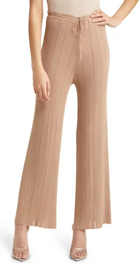 Open Edit Pointelle Knit Sweater Pants | Nordstrom | Nordstrom Canada