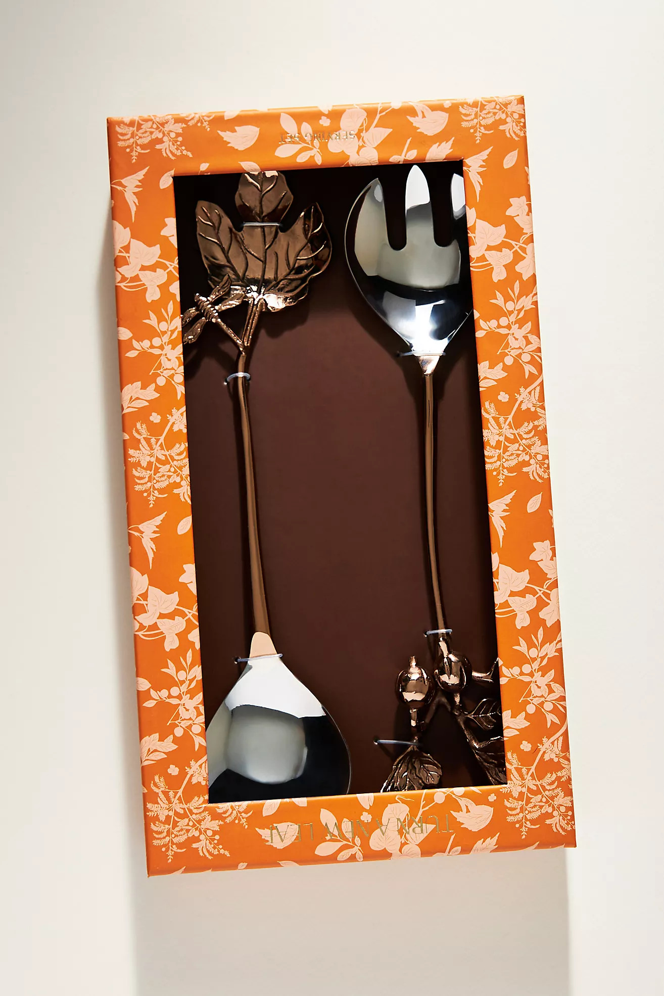 Foliage Bronze Serving Set | Anthropologie (US)